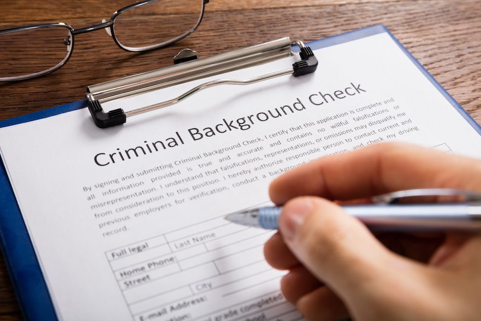 criminal background check form image